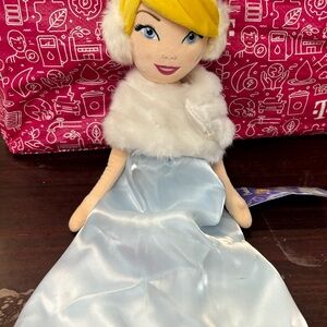 Cinderella Plush Doll with Light Blue and White Dress